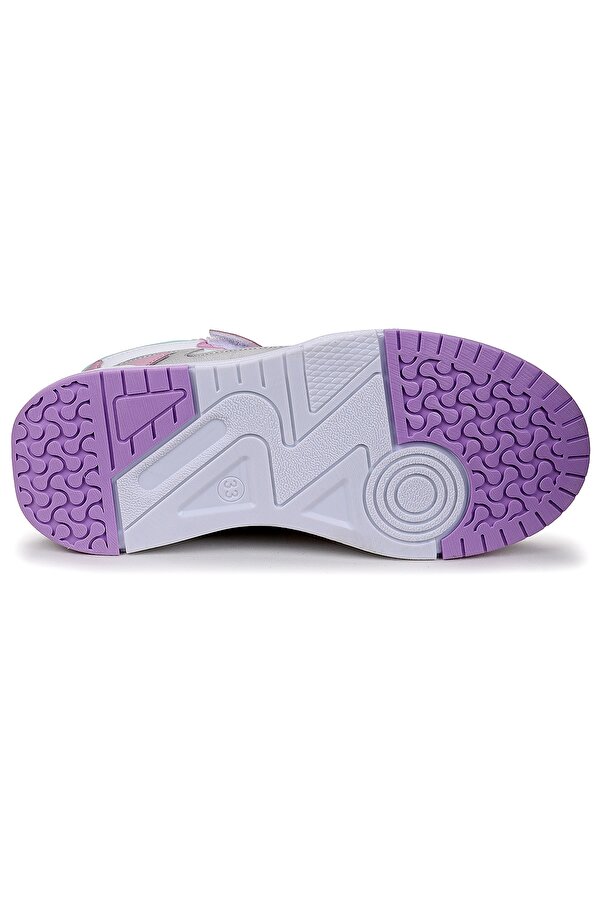 Hayka-3 Cırtlı Kız Çocuk Spor Ayakkabı Lila - Beyaz - Şeker