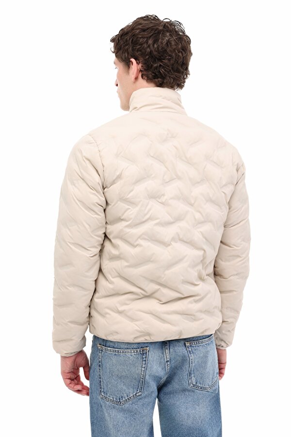 JCOWIN QUILTED COLLAR JAC Gri Erkek Mont