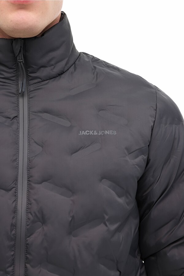 JCOWIN QUILTED COLLAR JAC Gri Erkek Mont