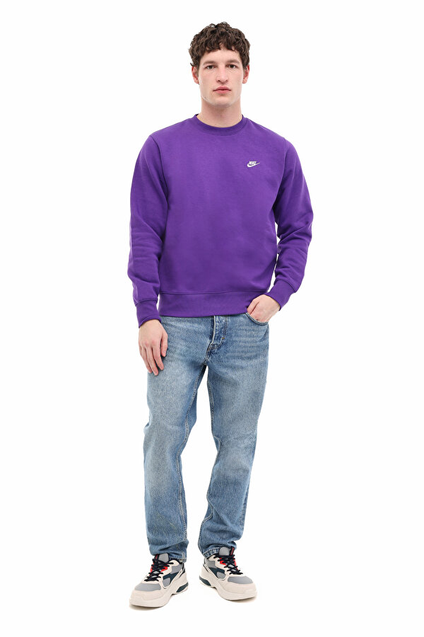 M NK CLUB BB CREW Beyaz Erkek Sweatshirt