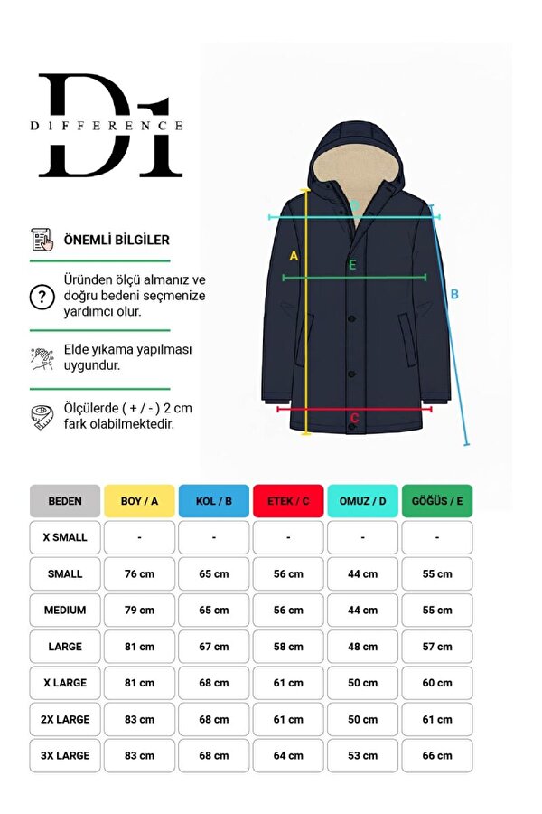 İçi Kürklü Kapüşonlu Jel Elyaflı Su & Rüzgar Geçirmez Cepli Erkek Kışlık Parka Mont