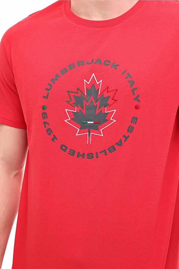 ML RENATO 11ITL 1030 6FX Kırmızı Erkek Kısa Kol T-Shirt