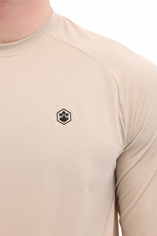 ML SALVO 14ELG1-020 6FX Bej Erkek Uzun Kol T-Shirt