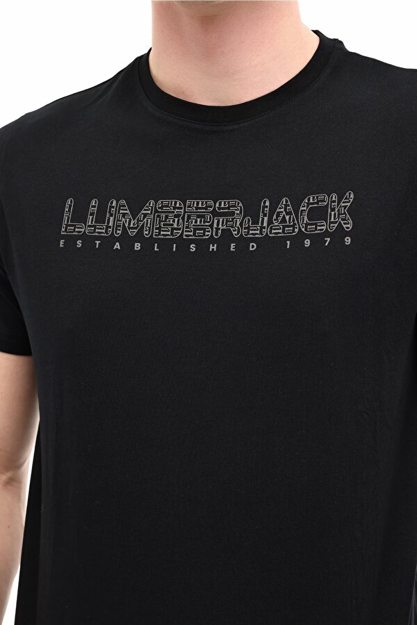 Lumberjack ML ULRICH 11ID1-100 6FX Siyah Erkek Kısa Kol T-Shirt