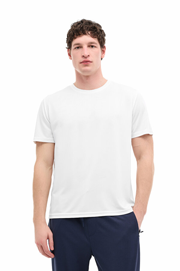 MB PTK 11BS106 6FX Beyaz Erkek Kısa Kol T-Shirt