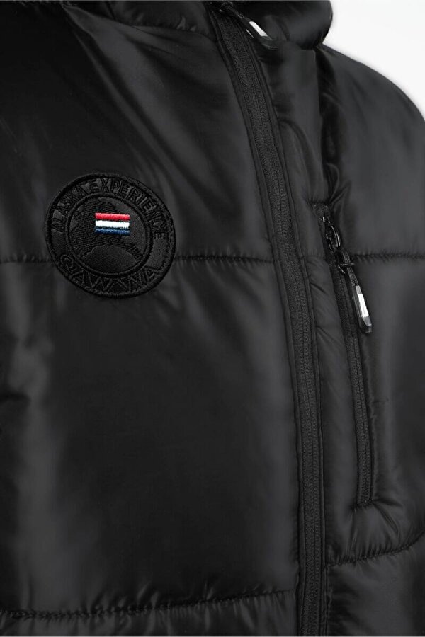 İçi Kürklü Kapüşonlu Jel Elyaf Dolgulu Şişme Erkek Çocuk Kışlık Mont