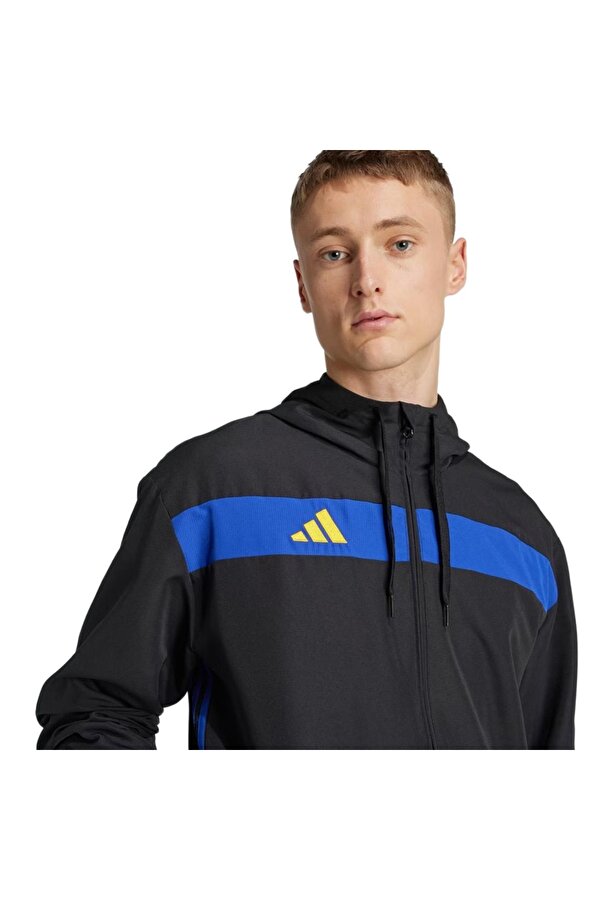 JX2222 Tiro Essentials Woven Hoodie Ceket Siyah