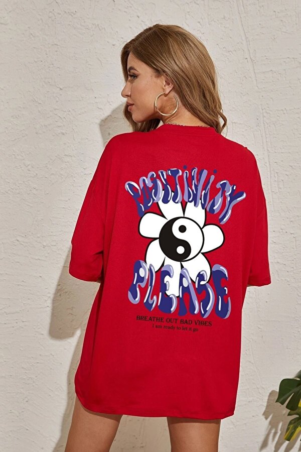 Unisex Positivity Tasarım T-shirt - FLO 3 Al 1 Öde