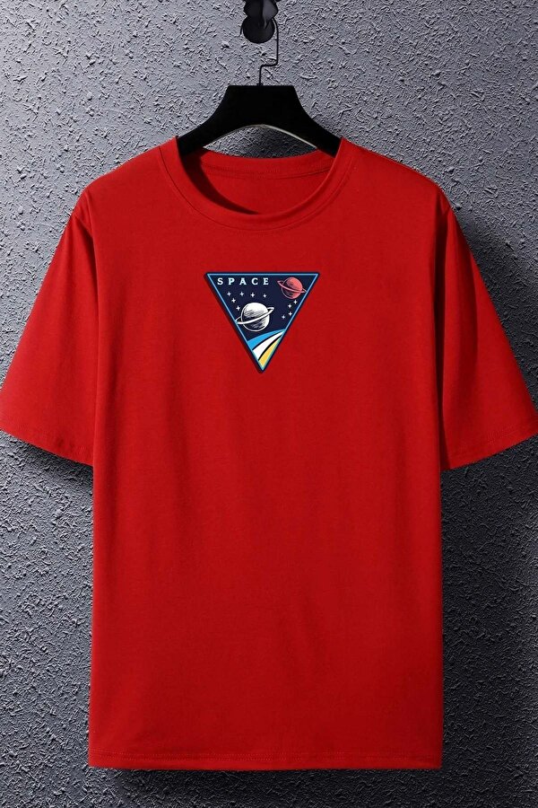 Unisex Space Baskılı T-shirt - FLO 3 Al 1 Öde