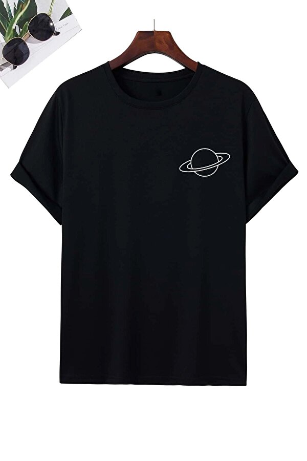 Saturn Baskılı T-shirt - 3 Al 1 Öde