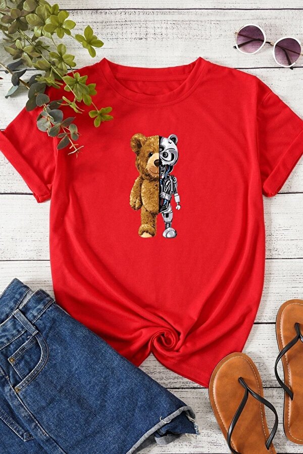 Unisex Boys Bear Baskılı T-shirt - FLO 3 Al 1 Öde