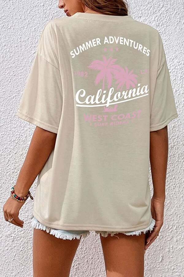 Unisex California Baskılı T-shirt - FLO 3 Al 1 Öde