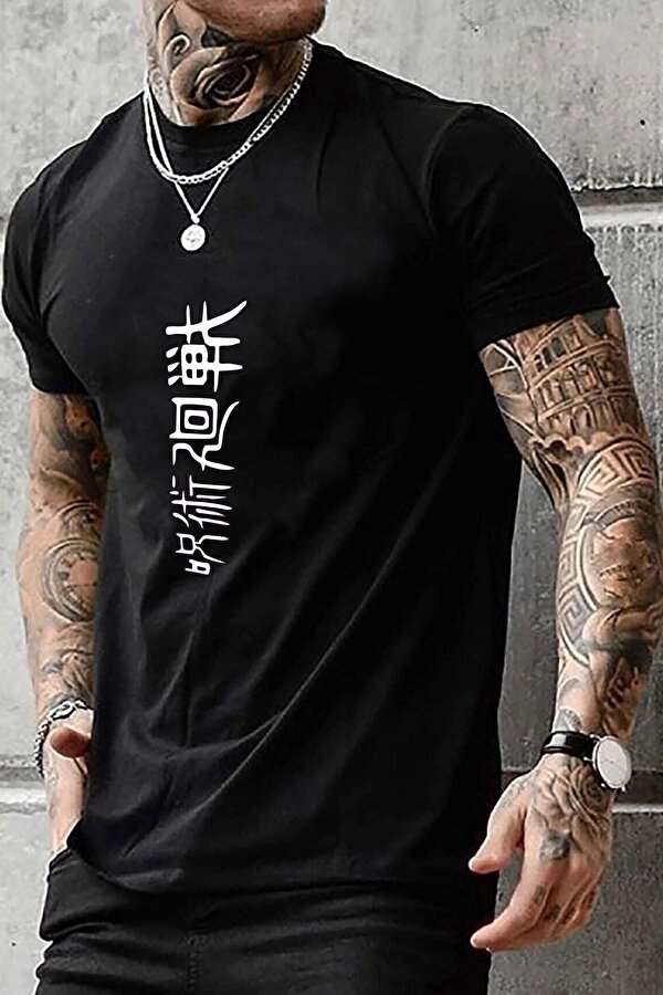 Unisex Jujutsu Kaisen Baskılı T-shirt - FLO 3 Al 1 Öde
