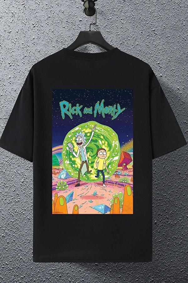 Unisex Rick And Morty Baskılı T-shirt - 3 Al 1 Öde