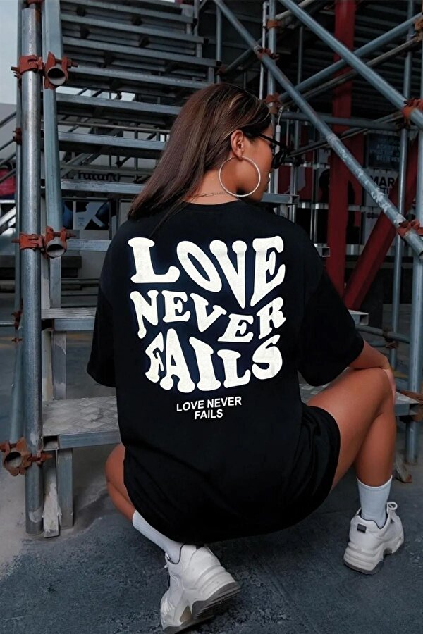 Unisex Love Never Fails Baskılı Tshirt - FLO 3 Al 1 Öde