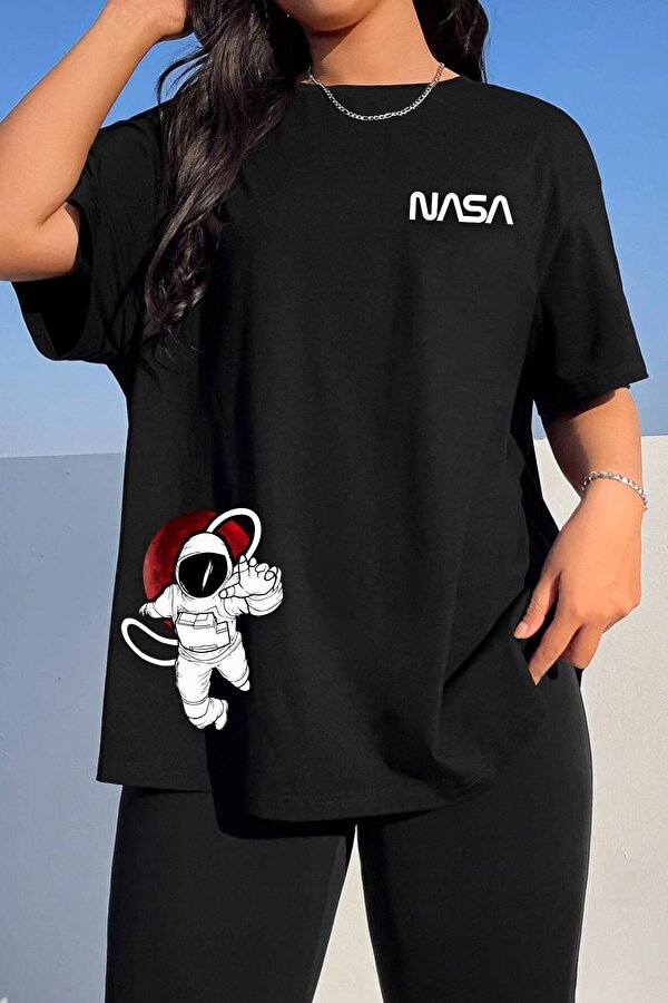 Unisex Nasa Baskılı T-shirt - FLO 3 Al 1 Öde