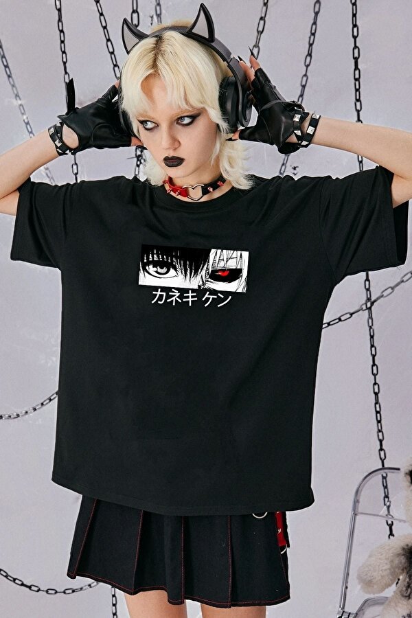 Unisex Ken Kaneki Baskılı T-shirt - 3 Al 1 Öde