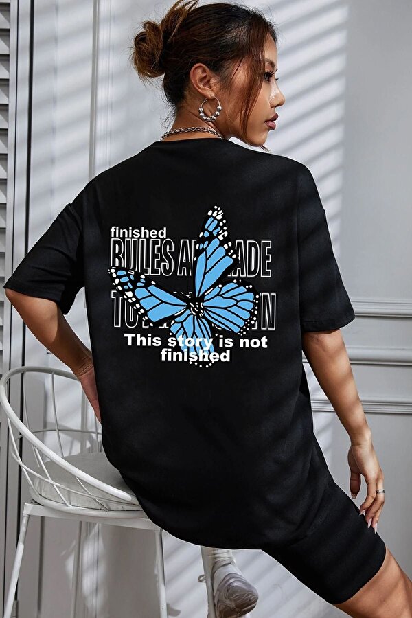 Unisex Kelebek Baskılı Tshirt - FLO 3 Al 1 Öde