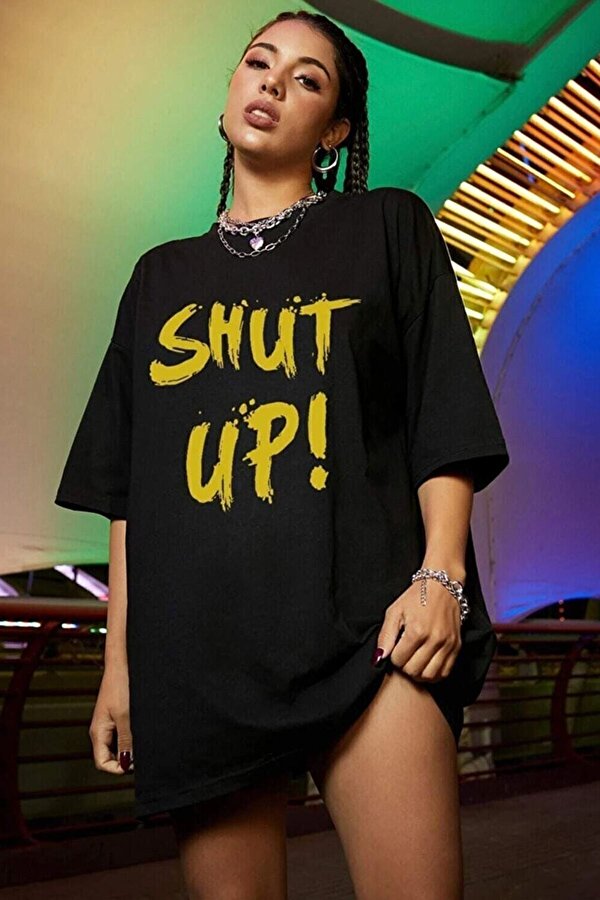 Shut Up Baskılı Tasarım Tshirt - FLO 3 Al 1 Öde