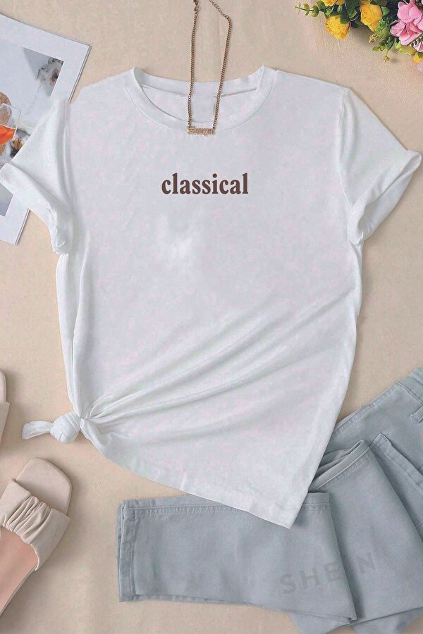Unisex Classical Baskılı Oversize Tshirt - FLO 3 Al 1 Öde