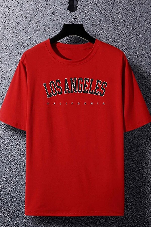 Unisex Los Angles Tasarım T-shirt - 3 Al 1 Öde