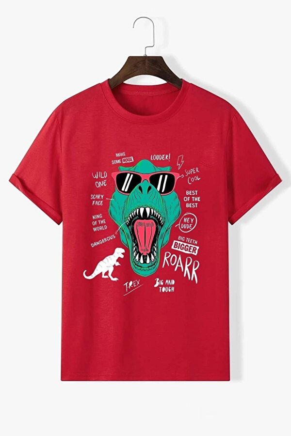 Unisex T - Rex Baskılı T-shirt - 3 Al 1 Öde