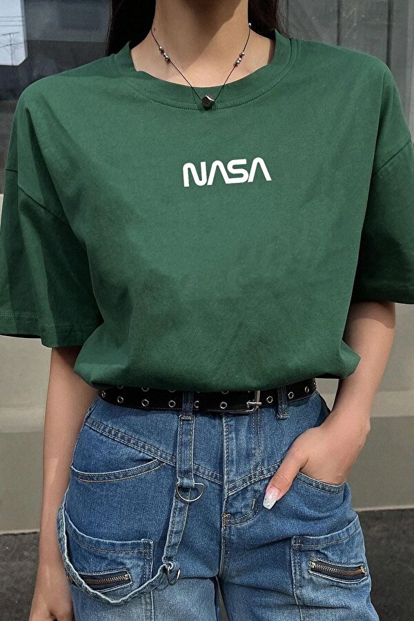 Unisex Nasa Baskılı T-shirt - FLO 3 Al 1 Öde