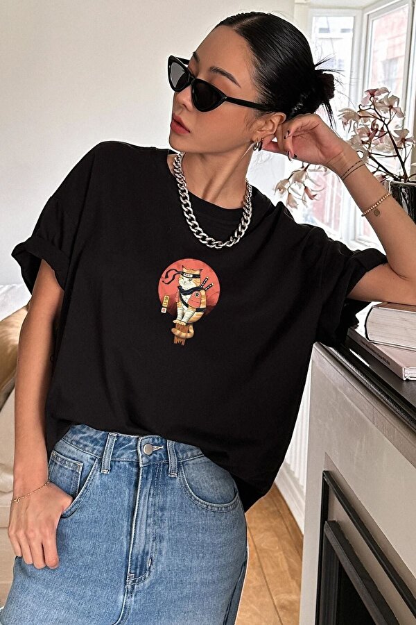 Unisex Shinobi Baskılı T-shirt - 3 Al 1 Öde