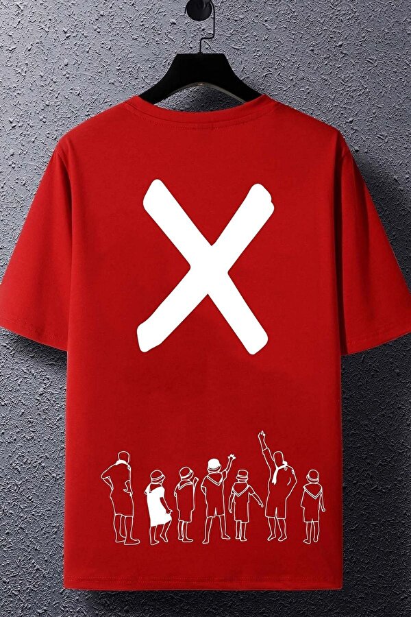 Unisex Design X Imza Baskılı T-shirt - 3 Al 1 Öde