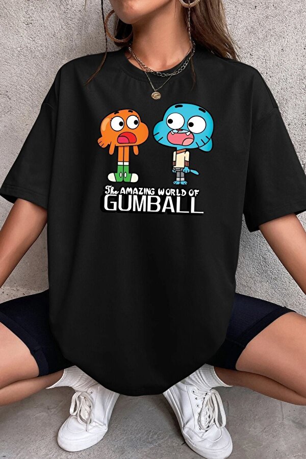 Unisex Gumball Baskılı T-shirt - 3 Al 1 Öde