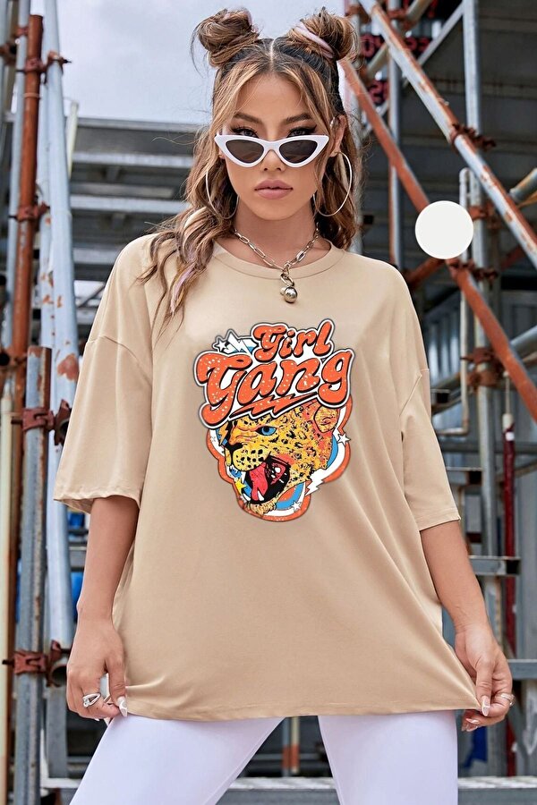 Unisex Girl Gang Baskılı T-shirt - 3 Al 1 Öde