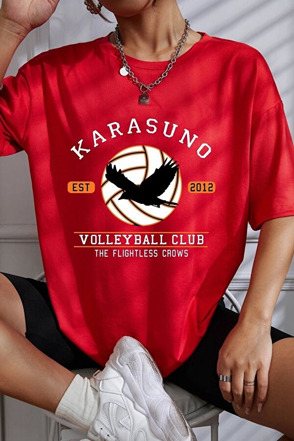 Unisex Karasuno Baskılı T-shirt - 3 Al 1 Öde