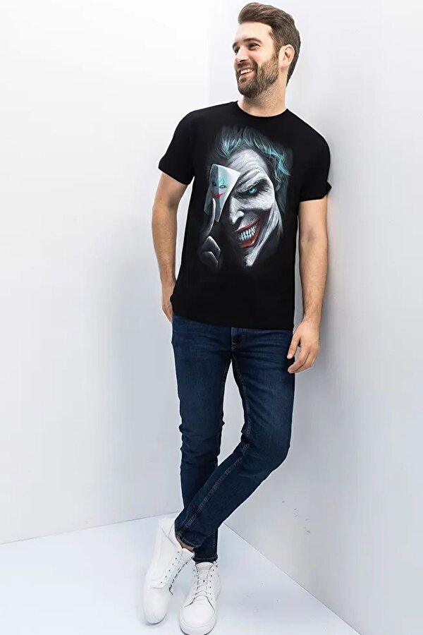Unisex Joker Baskılı Oversize Tshirt - 3 Al 1 Öde