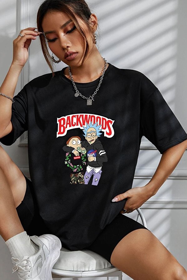 Unisex Backwoods Baskılı T-shirt - 3 Al 1 Öde
