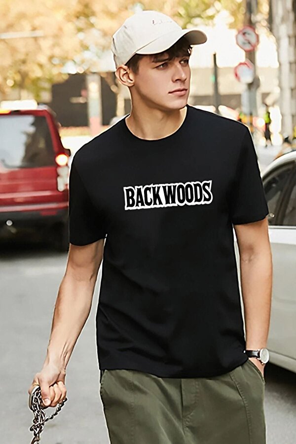 Unisex Backwoods Baskılı T-shirt - 3 Al 1 Öde