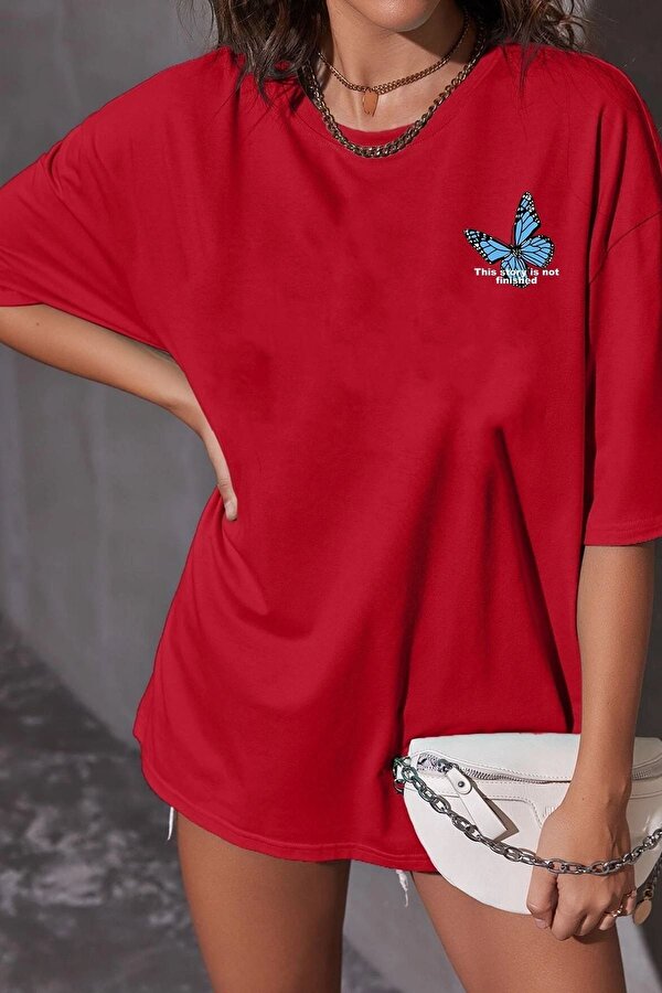 Unisex Kelebek Baskılı T-shirt - 3 Al 1 Öde