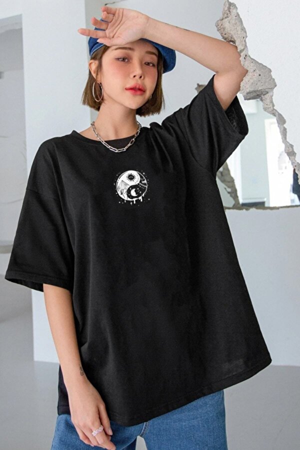 Yingyang Baskılı Tshirt - 3 Al 1 Öde
