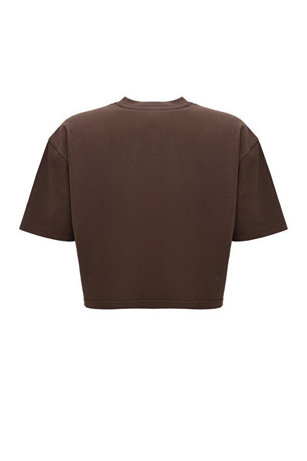 SALLY  TEE Kahverengi Kadın Kısa Kol T-Shirt