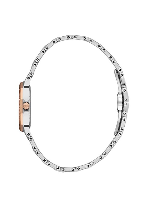 FL.1.10456-5 Taşlı Tasarım Çelik Kasa Çelik Kordon Metalik-Rose Renk Kadın Kol Saati