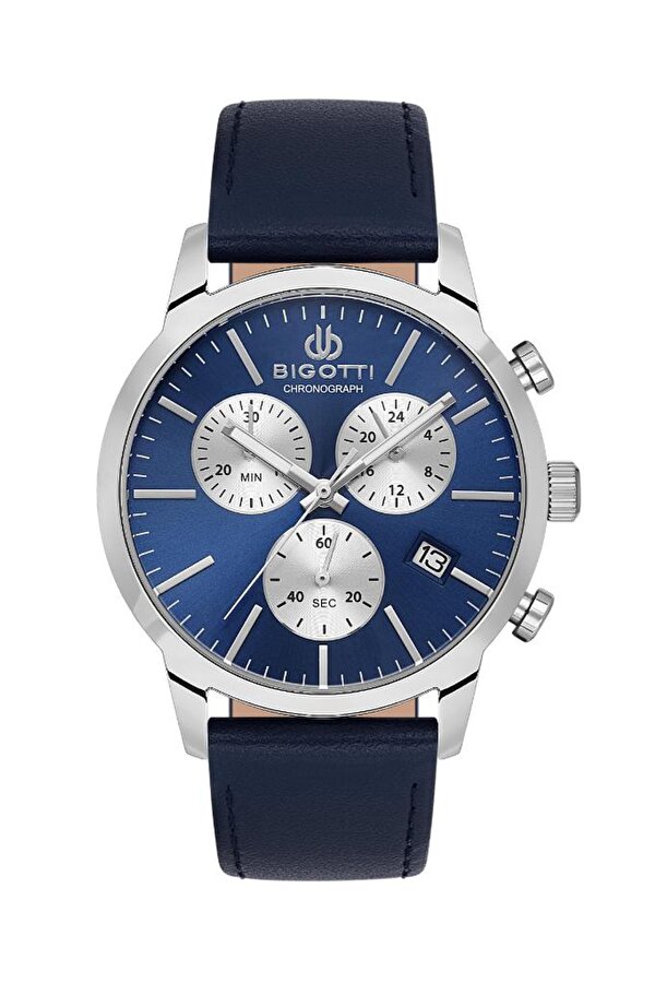 BG.1.10577-3 Deri Kordon Fonksiyonlar Aktif Lacivert Erkek Kol Saati