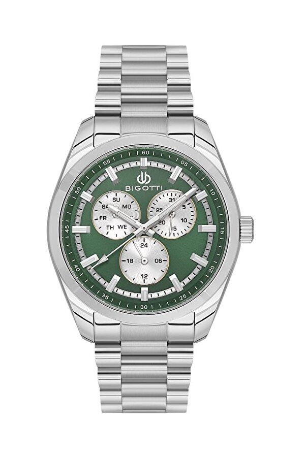 BG.1.10572-4 Çelik Kaplama Fonksiyonlar Aktif Metalik Erkek Kol Saati