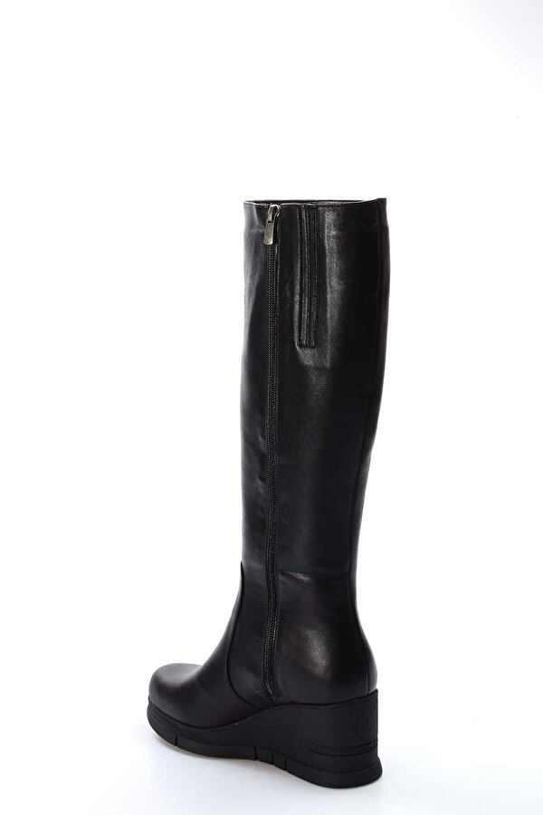 Hakiki Deri Kürklü  Kadın Dolgu Topuk Çizme 064KZA1006