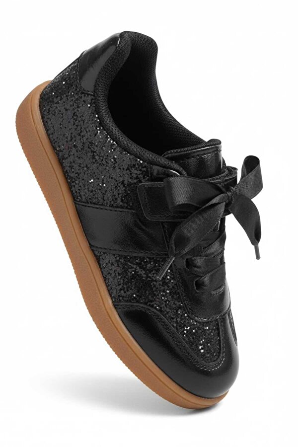 CIRTLI VE FİYONKLU PULLU ÇOCUK SNEAKER AYAKKABI