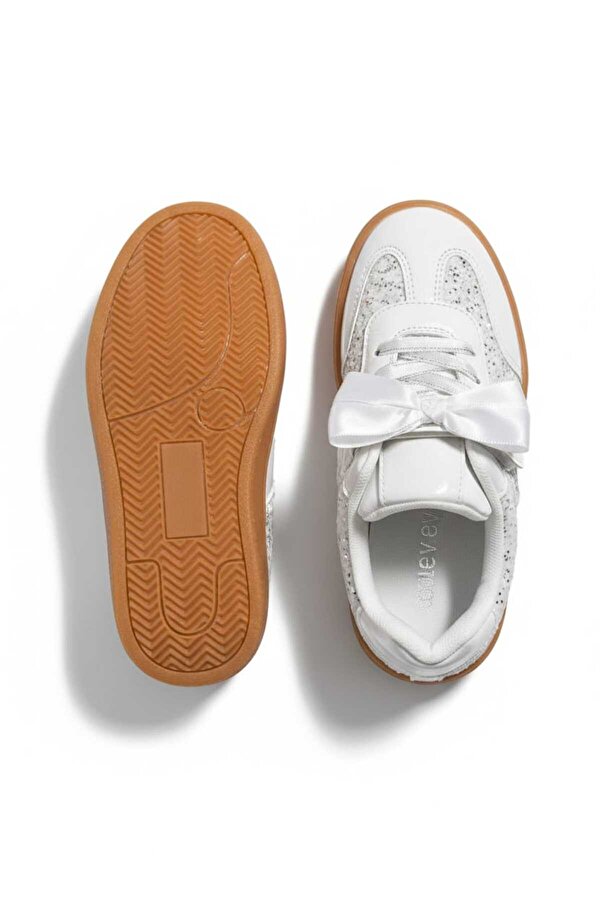 CIRTLI VE FİYONKLU PULLU ÇOCUK SNEAKER AYAKKABI
