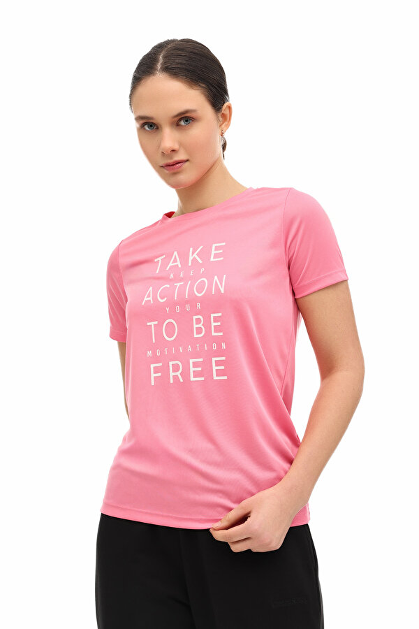 WL MISTY 11GCX300 5FX Pembe Kadın Kısa Kol T-Shirt