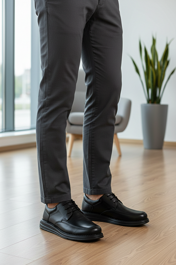 109105.M 6FX Siyah Erkek Rahat Ayakkabı