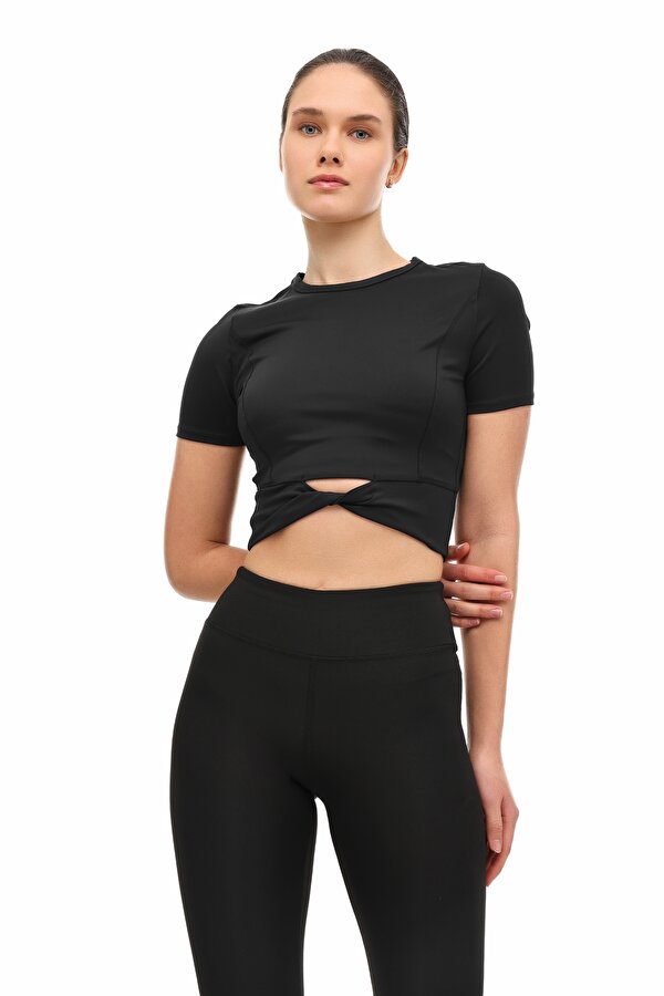 Kısa Kol T-Shirt Kadın Siyah WL 11LEYLU YOG-401 - 2. Ürüne %50 İndirim