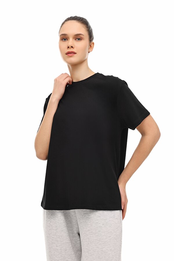 WB 11BANKO SN226 6FX Siyah Kadın Kısa Kol T-Shirt
