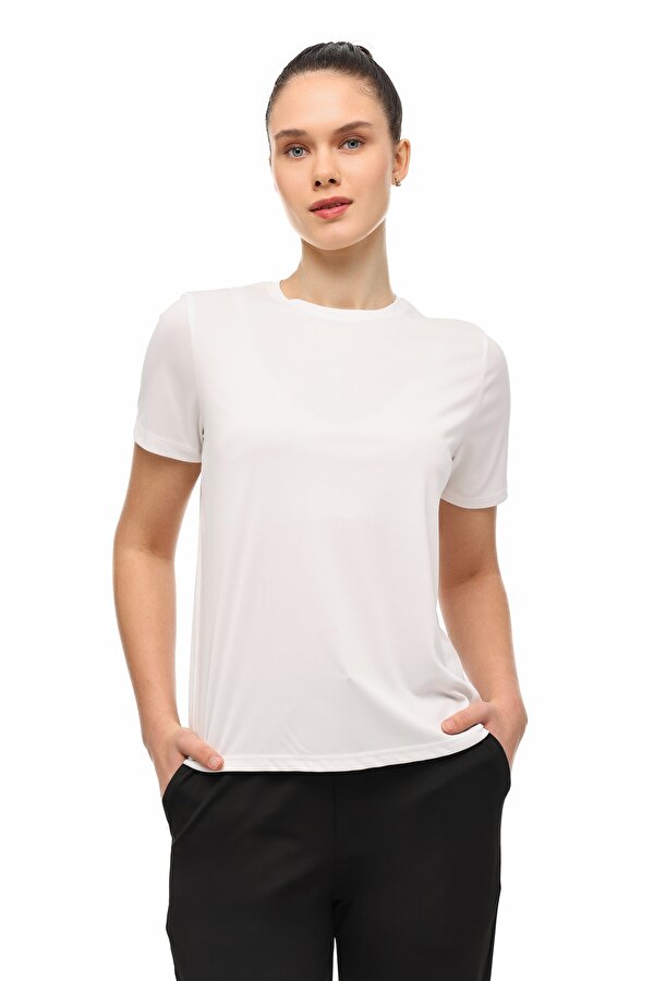 WB 11BELEN 6FX Beyaz Kadın Kısa Kol T-Shirt