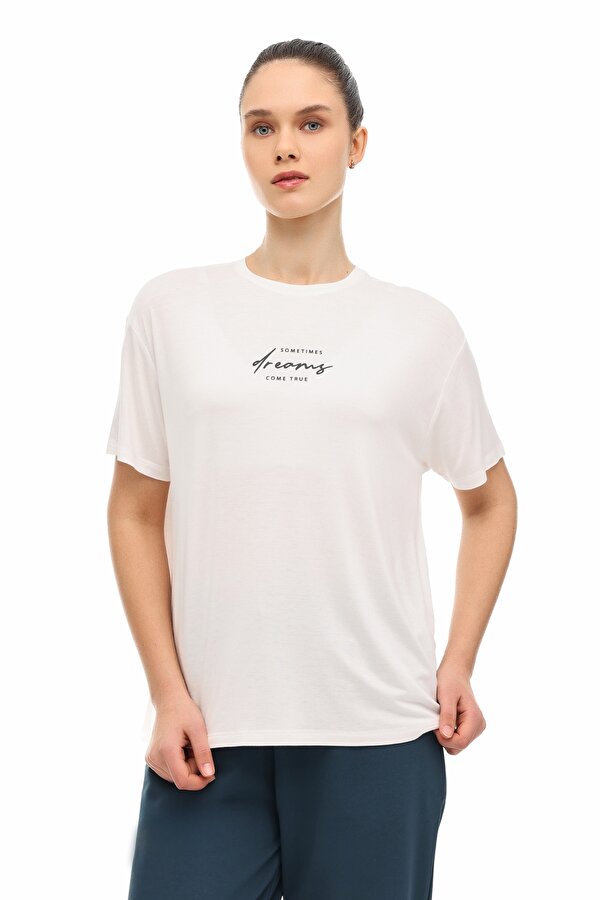 WL 11PONTO 6FX Ekru Kadın Kısa Kol T-Shirt